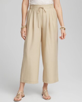 人気ブラドン Wide-Leg Chico's | Pants Cropped Waist Cinched パンツ
